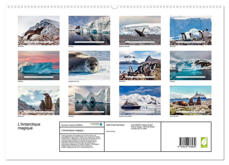 L'Antarctique magique (CALVENDO Calendrier supérieur 2027)