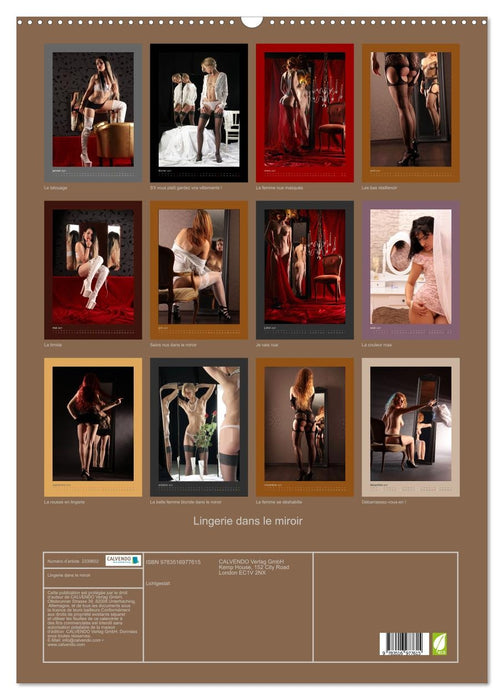 Lingerie dans le miroir (CALVENDO Calendrier mensuel 2027)