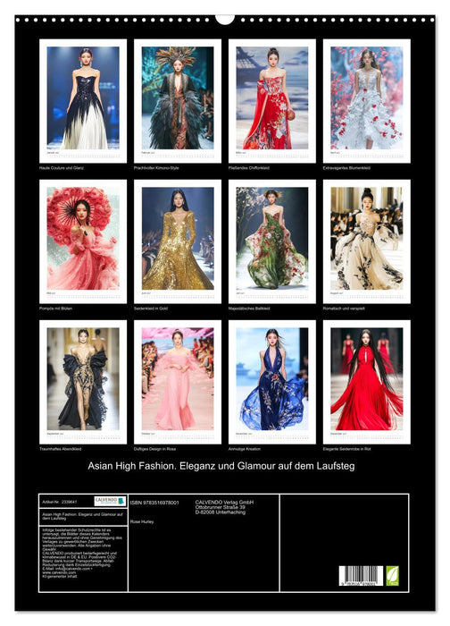 Asian High Fashion. Eleganz und Glamour auf dem Laufsteg (CALVENDO Wandkalender 2027)