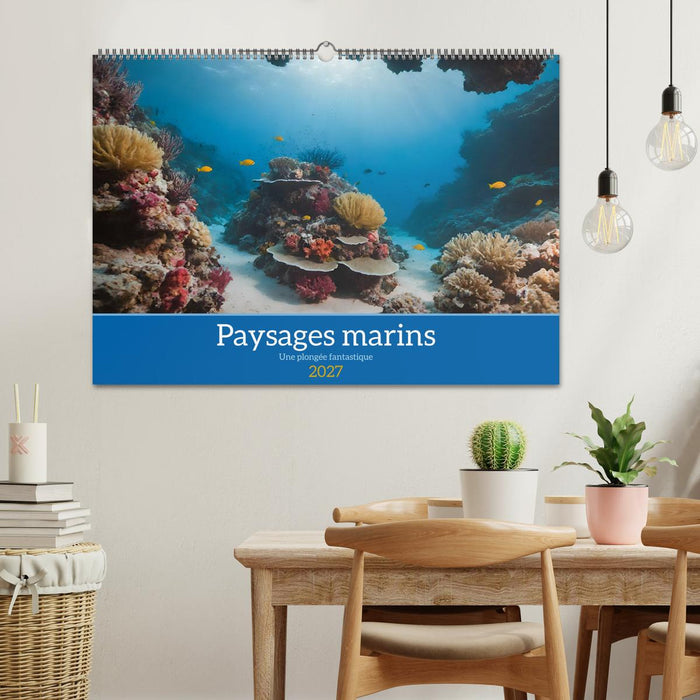 Paysages marins Une plongée fantastique (CALVENDO Calendrier mensuel 2027)