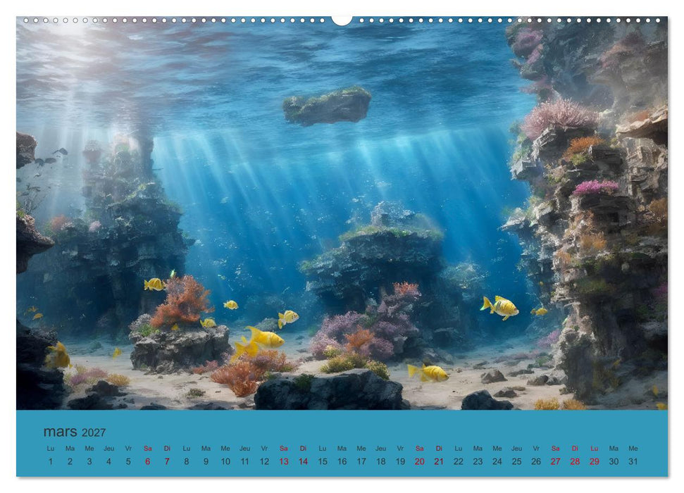 Paysages marins Une plongée fantastique (CALVENDO Calendrier mensuel 2027)