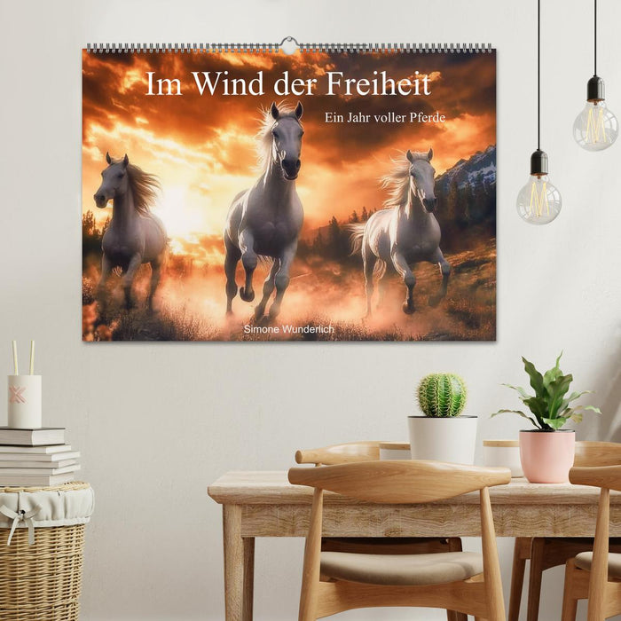 Im Wind der Freiheit - Ein Jahr voller Pferde (CALVENDO Wandkalender 2027)