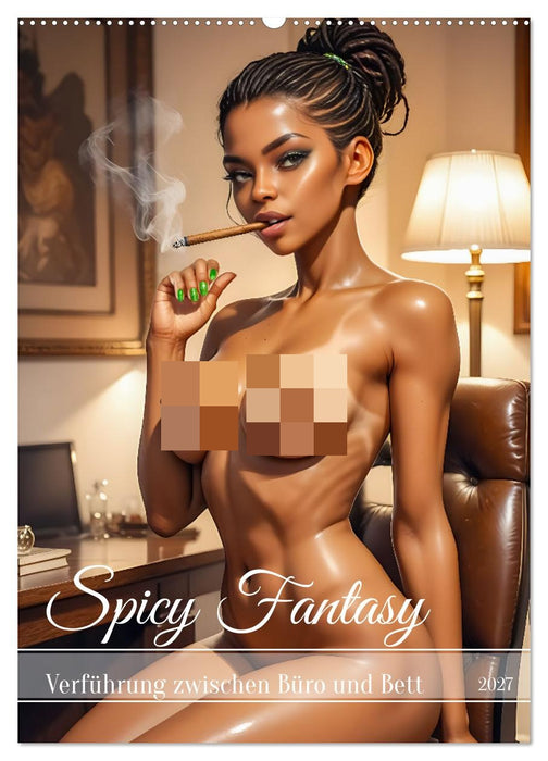 Spicy Fantasy - Verführung zwischen Büro und Bett (CALVENDO Wandkalender 2027)