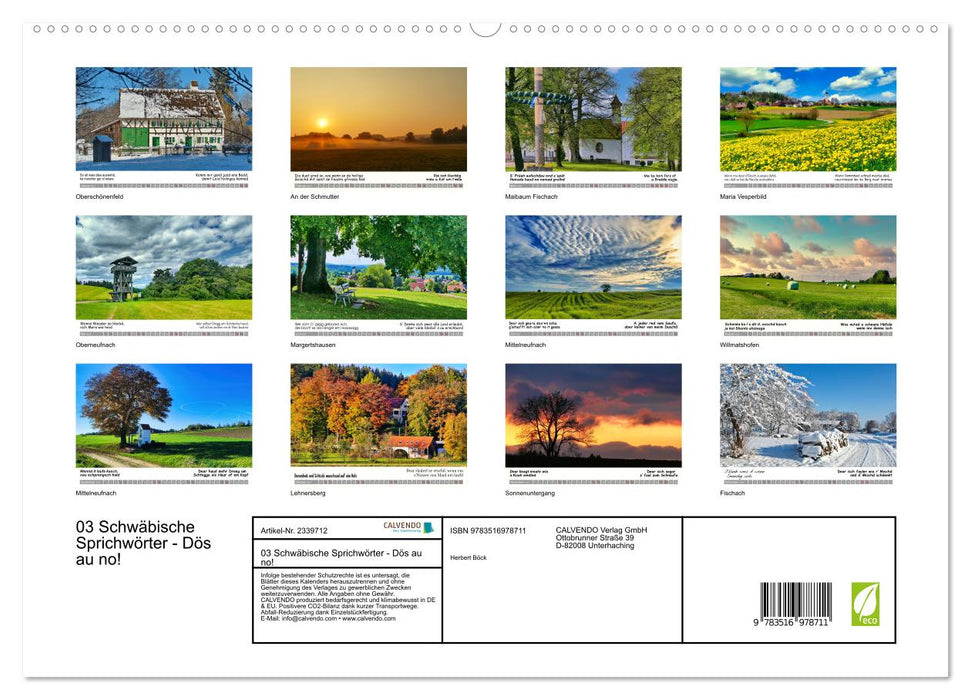 03 Schwäbische Sprichwörter - Dös au no! (CALVENDO Premium Wandkalender 2027)
