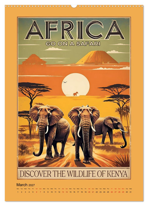 World Travel Posters - Nostalgic Trip Around the Globe (CALVENDO Monthly Calendar 2027)