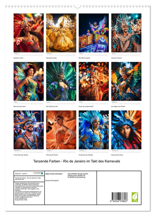 Tanzende Farben - Rio de Janeiro im Takt des Karnevals (CALVENDO Premium Wandkalender 2027)