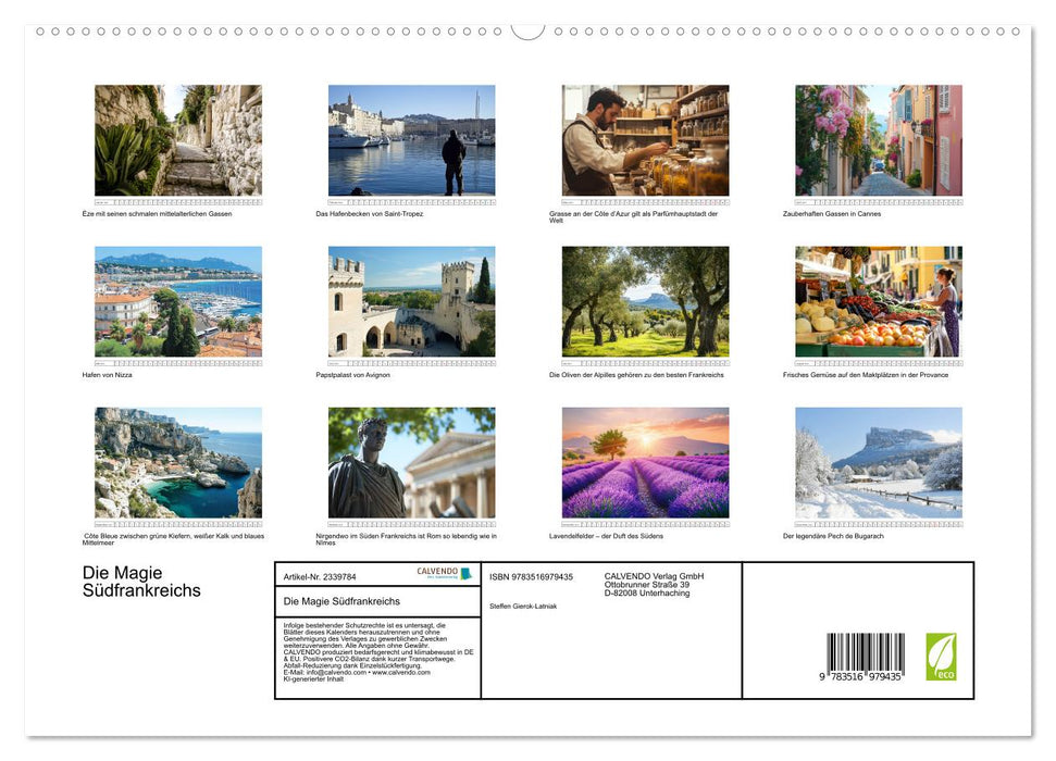 Die Magie Südfrankreichs (CALVENDO Premium Wandkalender 2027)