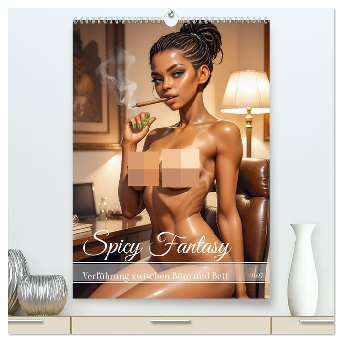 Spicy Fantasy - Verführung zwischen Büro und Bett (CALVENDO Premium Wandkalender 2027)
