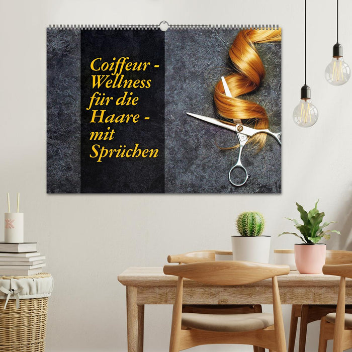 Coiffeur - Wellness für die Haare - mit Sprüchen (CALVENDO Wandkalender 2027)