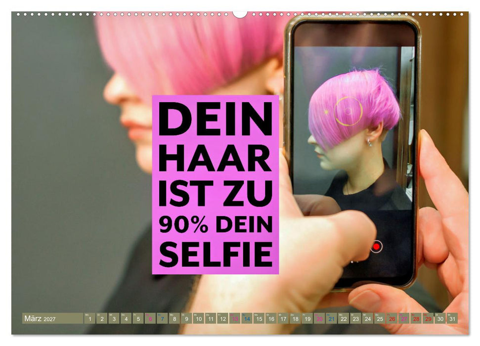Coiffeur - Wellness für die Haare - mit Sprüchen (CALVENDO Wandkalender 2027)
