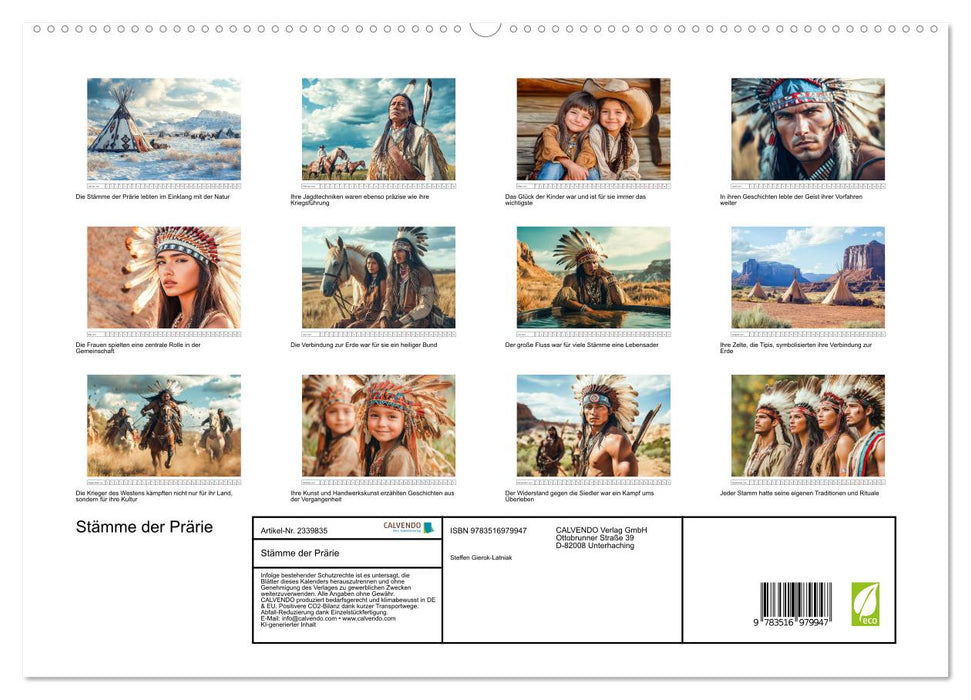 Stämme der Prärie (CALVENDO Premium Wandkalender 2027)