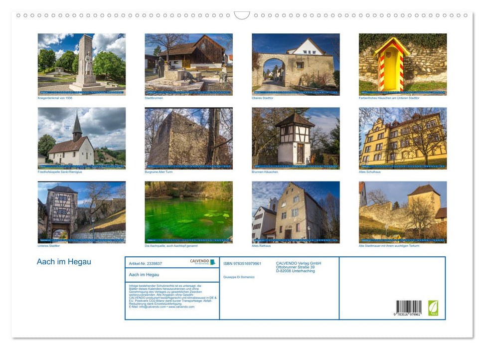 Aach im Hegau (CALVENDO Wandkalender 2027)