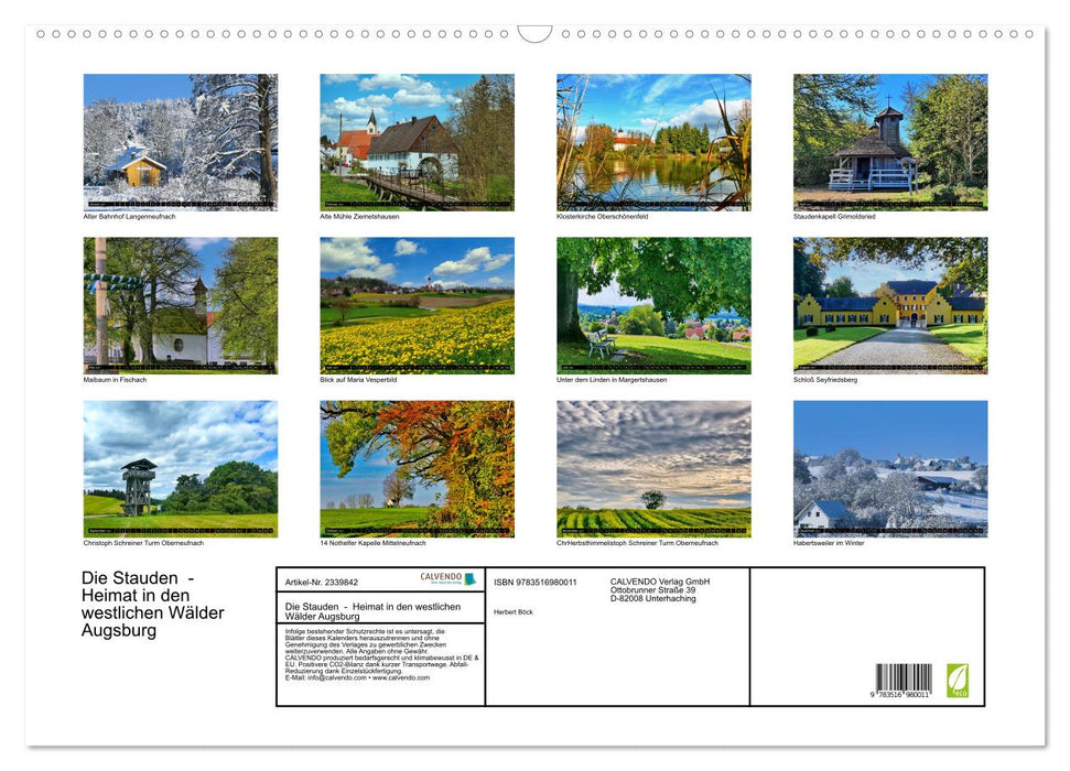 Die Stauden - Heimat in den westlichen Wälder Augsburg (CALVENDO Wandkalender 2027)