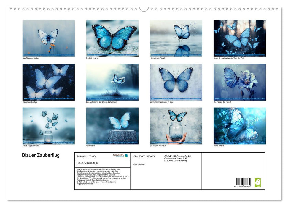 Blauer Zauberflug (CALVENDO Wandkalender 2027)