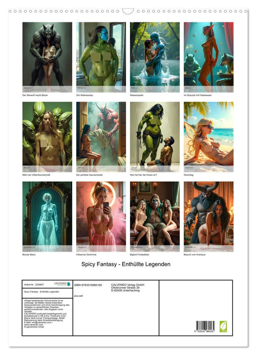 Spicy Fantasy - Enthüllte Legenden (CALVENDO Wandkalender 2027)