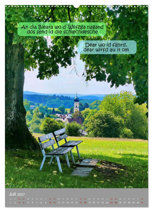 Schwäbische Sprichwörter Oifach g`redt (CALVENDO Premium Wandkalender 2027)
