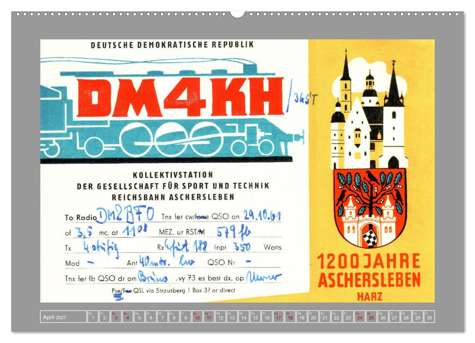 DDR - Ostalgie auf QSL-Karten (CALVENDO Wandkalender 2027)