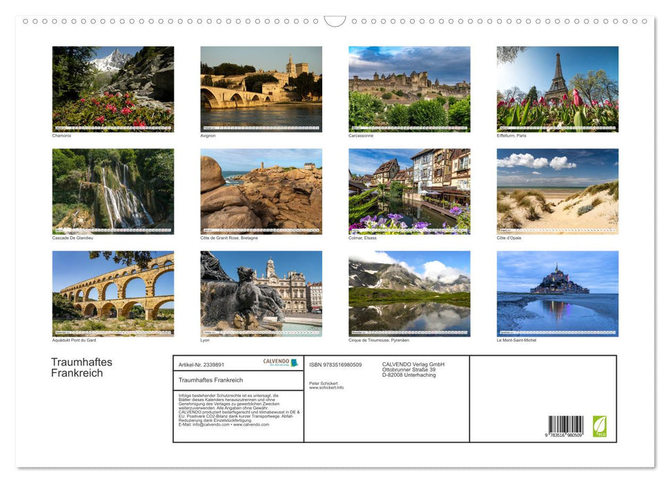 Traumhaftes Frankreich (CALVENDO Wandkalender 2027)
