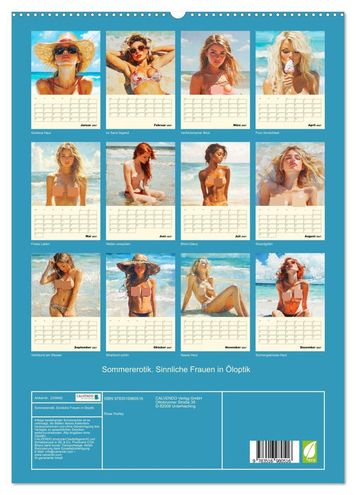 Sommererotik. Sinnliche Frauen in Öloptik (CALVENDO Premium Wandkalender 2027)