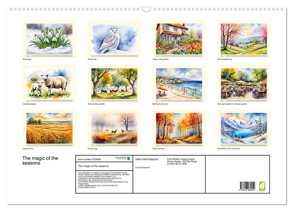 The magic of the seasons (CALVENDO Monthly Calendar 2027)