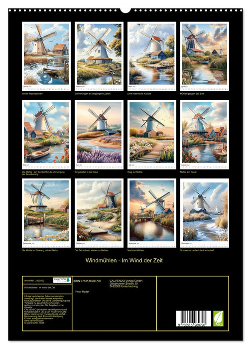 Windmühlen - Im Wind der Zeit (CALVENDO Premium Wandkalender 2027)