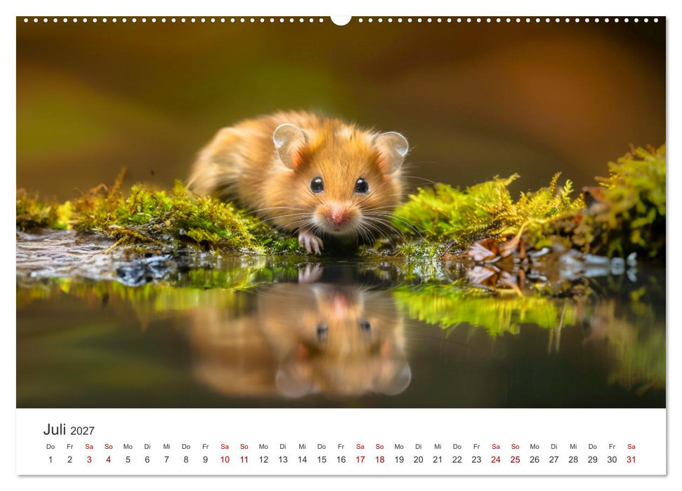 Wild und flauschig - Hamster - Abenteuer in freier Natur (CALVENDO Premium Wandkalender 2027)