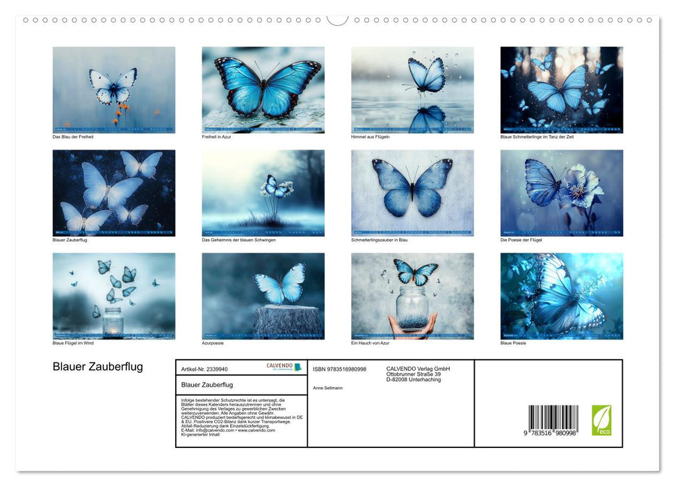 Blauer Zauberflug (CALVENDO Premium Wandkalender 2027)