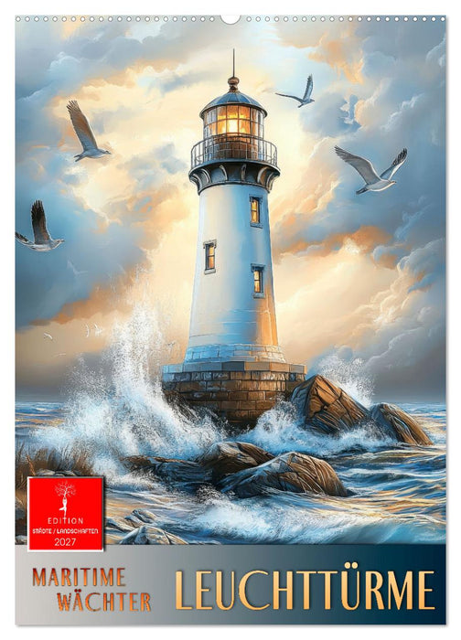Maritime Wächter - Leuchttürme (CALVENDO Wandkalender 2027)