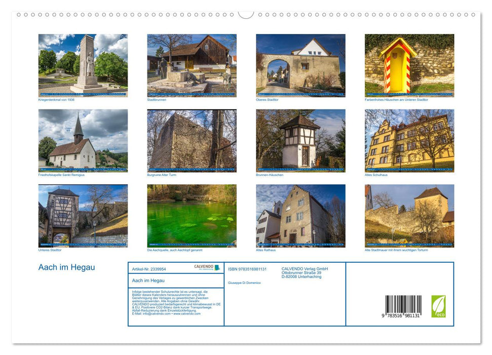 Aach im Hegau (CALVENDO Premium Wandkalender 2027)