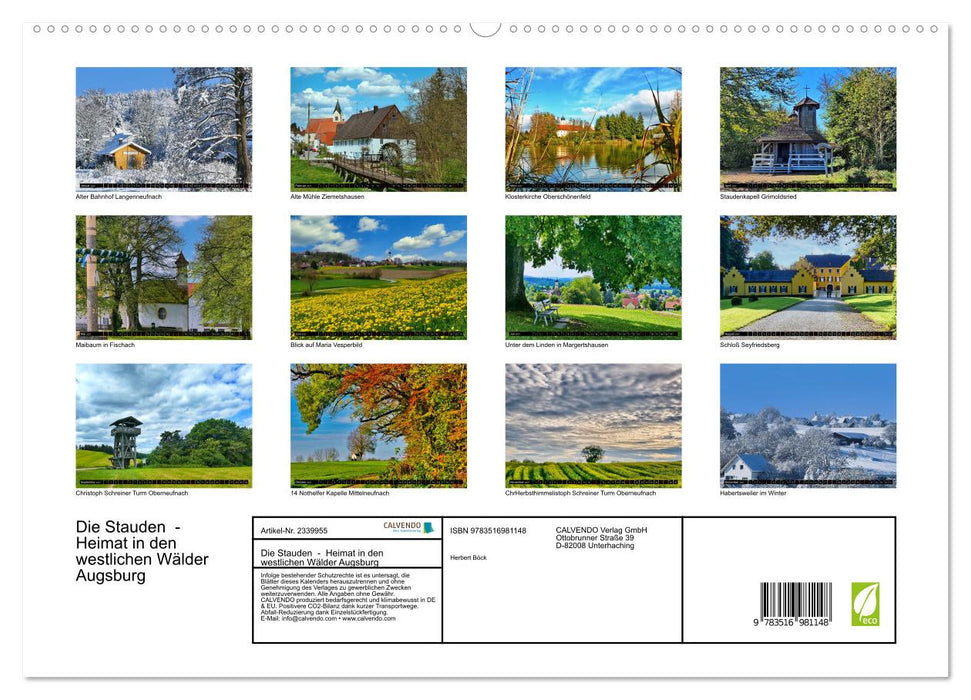 Die Stauden - Heimat in den westlichen Wälder Augsburg (CALVENDO Premium Wandkalender 2027)