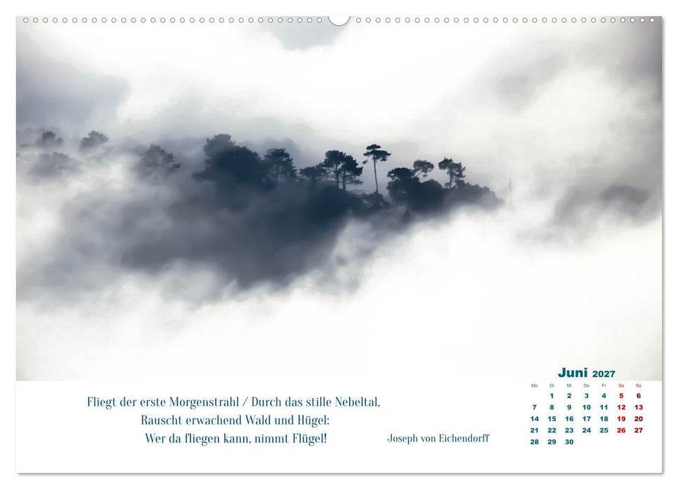 Nebelfarben. Ein poetischer Spaziergang (CALVENDO Premium Wandkalender 2027)