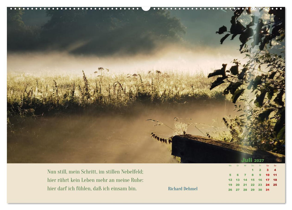 Nebelfarben. Ein poetischer Spaziergang (CALVENDO Premium Wandkalender 2027)