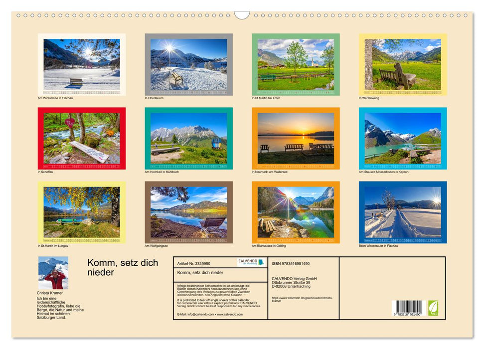 Komm, setz dich nieder (CALVENDO Wandkalender 2027)