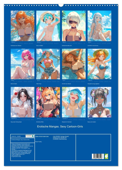 Erotische Mangas. Sexy Cartoon-Girls (CALVENDO Wandkalender 2027)