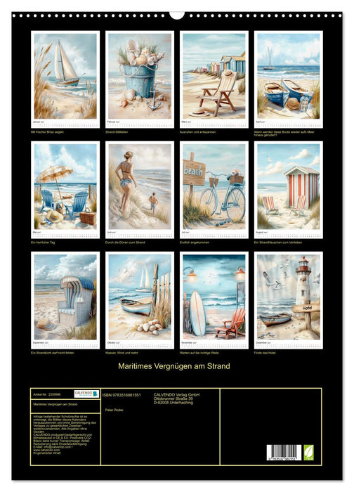 Maritimes Vergnügen am Strand (CALVENDO Wandkalender 2027)