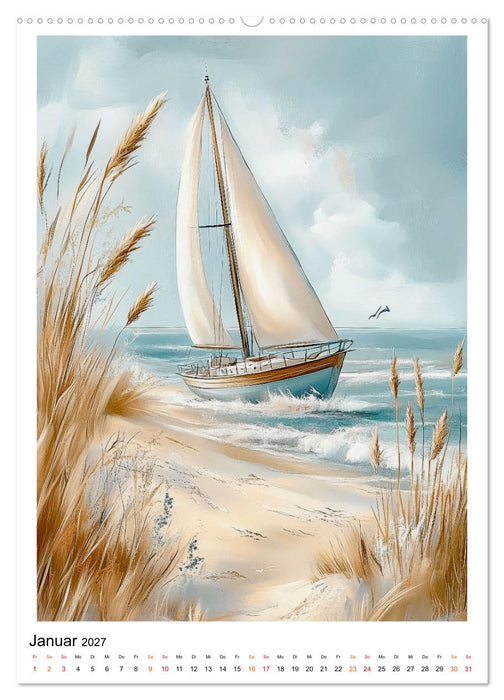 Maritimes Vergnügen am Strand (CALVENDO Wandkalender 2027)