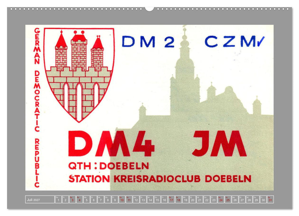 DDR - Ostalgie auf QSL-Karten (CALVENDO Premium Wandkalender 2027)