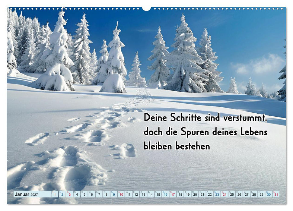 Innehalten in der Trauer - begleitet mit Gedanken (CALVENDO Wandkalender 2027)