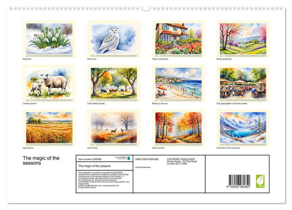 The magic of the seasons (CALVENDO Premium-Calendar 2027)