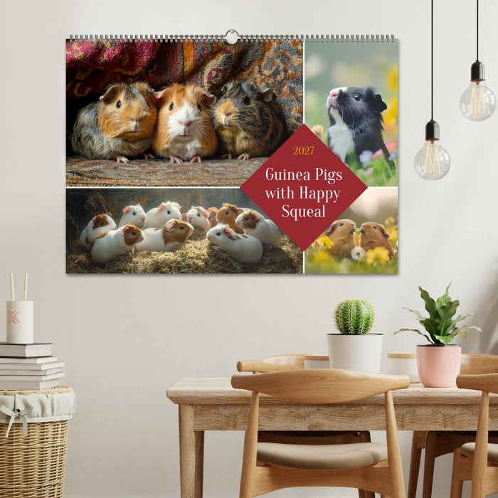 Guinea Pigs with Happy Squeal (CALVENDO Monthly Calendar 2027)