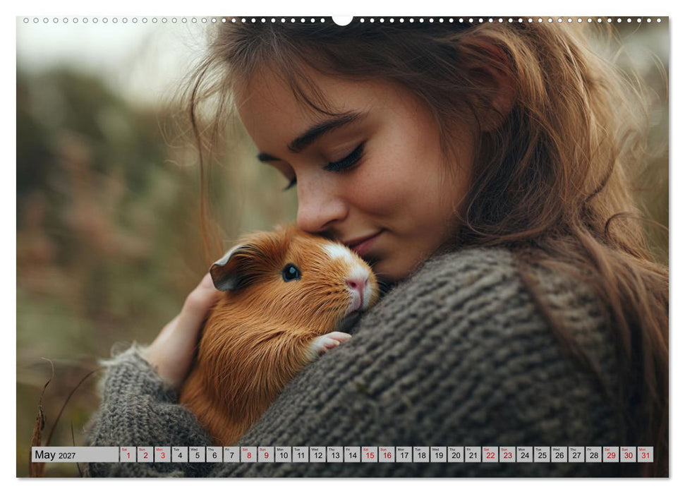 Guinea Pigs with Happy Squeal (CALVENDO Monthly Calendar 2027)