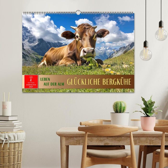 Glückliche Bergkühe - Leben auf der Alm (CALVENDO Wandkalender 2027)
