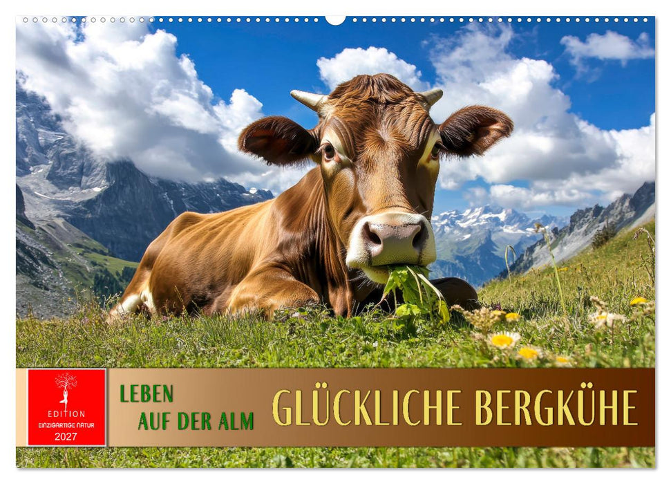 Glückliche Bergkühe - Leben auf der Alm (CALVENDO Wandkalender 2027)