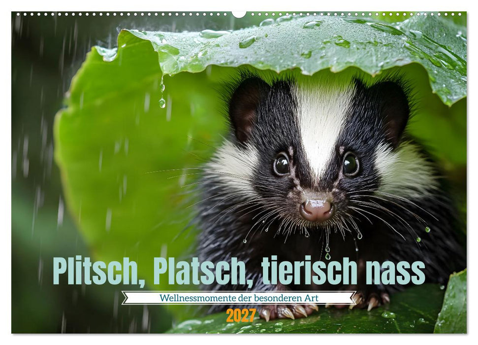 Plitsch, Platsch, tierisch nass (CALVENDO Wandkalender 2027)