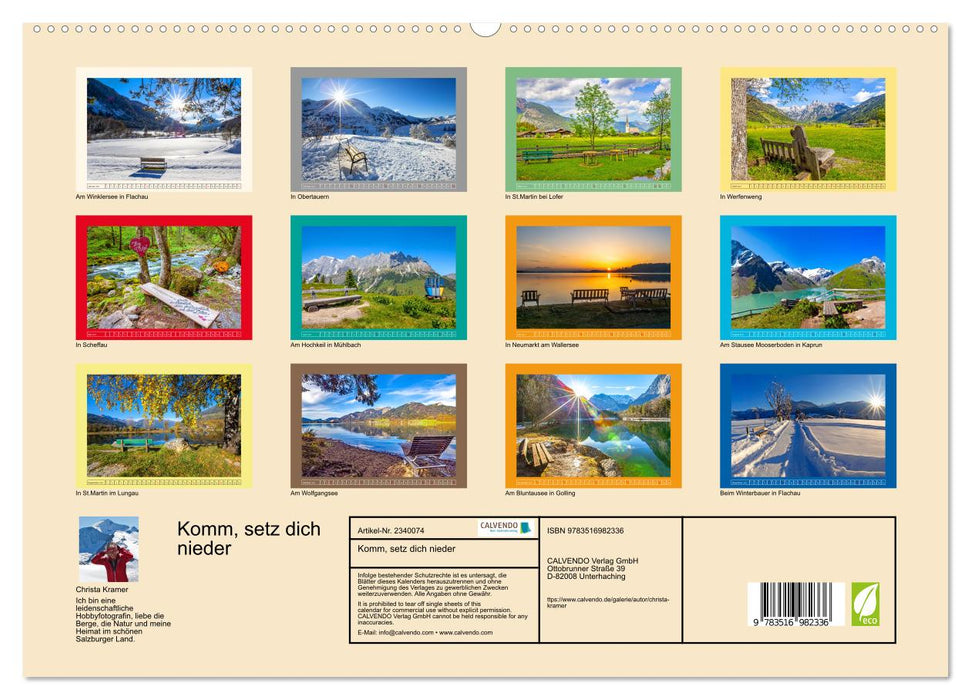 Komm, setz dich nieder (CALVENDO Premium Wandkalender 2027)