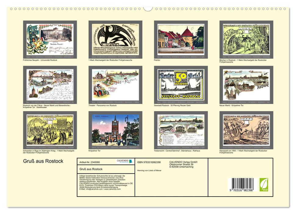Gruß aus Rostock (CALVENDO Premium Wandkalender 2027)
