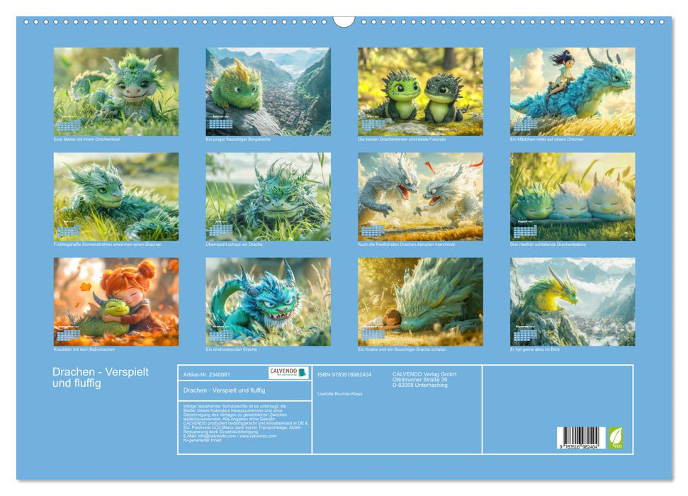 Drachen - Verspielt und fluffig (CALVENDO Wandkalender 2027)