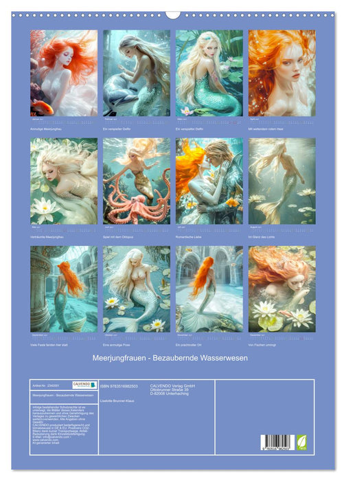 Meerjungfrauen - Bezaubernde Wasserwesen (CALVENDO Wandkalender 2027)