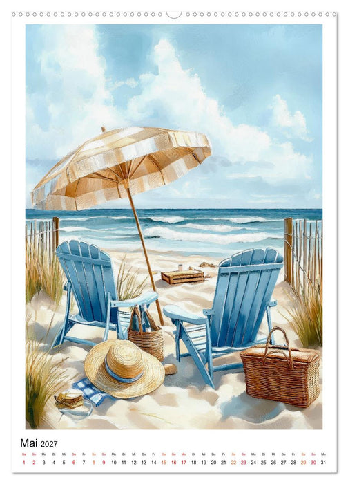 Maritimes Vergnügen am Strand (CALVENDO Premium Wandkalender 2027)