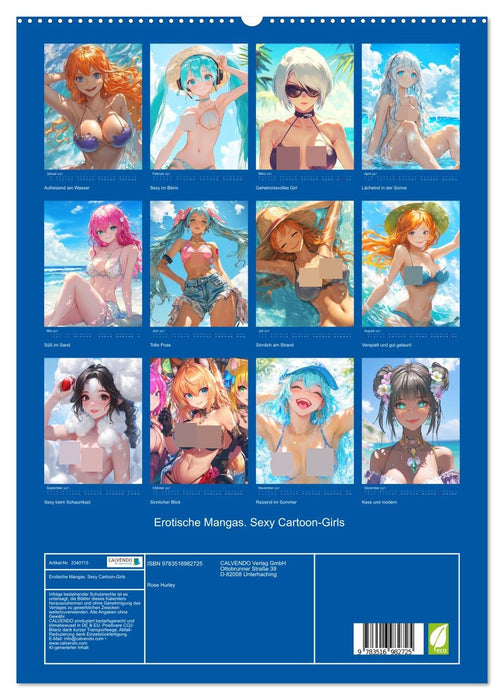 Erotische Mangas. Sexy Cartoon-Girls (CALVENDO Premium Wandkalender 2027)
